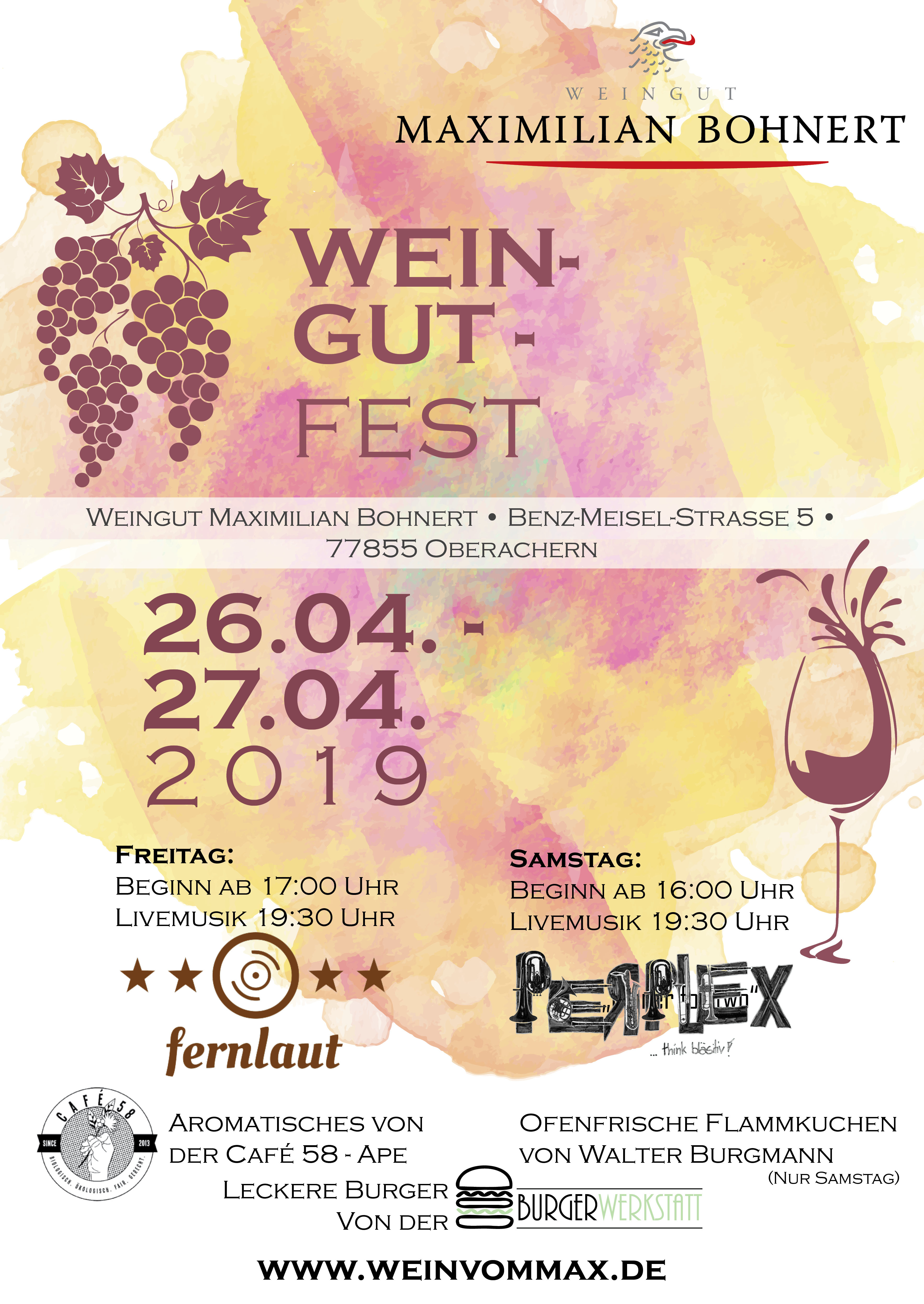 Plakat Weinfest Bohnert_April2019
